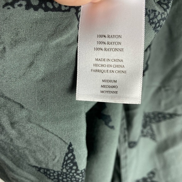 Rails HILLARY CHARCOAL CHEETAH STARS print Top Blouse M - Picture 9 of 9